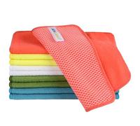 SINLAND Microfiber Dish Cloth for Washing Dishes Dish Rags Best Kitchen Washcloth Cleaning Cloths with Poly Scour Side 5 Color Assorted 7.87inchx7.87inch 10pack