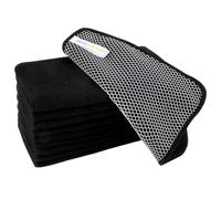 SINLAND Microfiber Dish Cloth for Washing Dishes Dish Washing Rags Best Kitchen Washcloth Cleaning Cloths Wash Cloths with Poly Scour Side 7.87Inchx7.87Inch 10 Pack Black