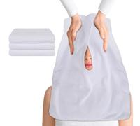 SINLAND Microfiber Esthetician Towels for Facials Mask Removing Face Wrap Soft Facial Cloth with Split Design Spa Towels for Facial Steam Massage and Cleansing 3Pack White