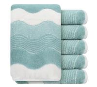 SINLAND Microfiber Face Cloths Reusable Makeup Remover Washcloths Super Soft and Absorbent Fingertip Face Towels for Sensitive Skin Women 12 x 12 Inch
