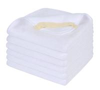 SINLAND Microfiber Face Cloths Reusable Makeup Remover Washcloths Super Soft and Absorbent Fingertip Face Towels for Sensitive Skin Women 12 x 12 Inch 6 pack White