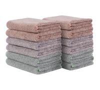SINLAND Microfiber Face Towels Ultra Soft Facial Washcloths Face Cloth 12Inch x 12Inch 12 Pack Multicolor