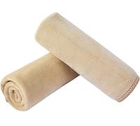 SINLAND Microfiber Facial Cloths Fast Drying Washcloth 12inch x 12inch (2pack, Cream)