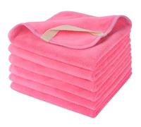 Sinland Microfiber Facial Cloths Fast Drying Washcloth 12inch x 12inch 6 Pack (pink)
