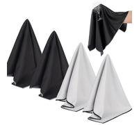 SINLAND Microfiber Glass Polishing Cloths Large Size Thick Lintless Drying Towels for Wine Glasses Stemware Dishes Stainless Appliances 20 Inch X 25 Inch Pack of 4