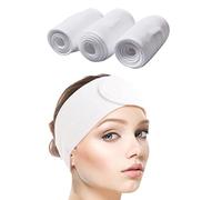 SINLAND Spa Headband for Women Ultra Soft Adjustable Makeup Hair Band with Magic Tape, Stretch Head Wrap for Bath, Shower, Facial Mask, Yoga