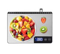 SinLaw Kitchen Scales, 15 kg Digital Kitchen Scales with Ruler, Professional Digital Kitchen Scales, Stainless Steel Digital Scales with LCD Display and Tare Function, High Precision up to 1 g