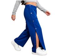 Sinleey Unisex Kids Girls Post Surgery Pants Full Open Side Tear Away Sweatpants Breakaway Adaptive Trousers Royal Blue 11-12 Years