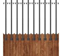 SINLEY 10 Pack Suspension Outdoor String Light Poles for Outside String Lights Hanging,with Clip and Holder,Light Post Mounting Stand for Patio Fence Wall Garden Backyard Deck