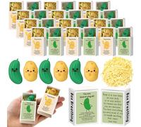 Sinload 100 Sets Emotional Positive Potato Pickle Erasers Desk Pets Office Gifts for Coworkers with Box Raffia Pocket Hug Appreciation Gift for Team Staff Employee Friend Nurse