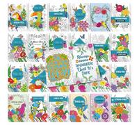 Sinload 24 Pcs Motivational Coloring Book for Adults Coloring Books Bulk, DIY Coloring Book for Adult Stress Relief Drawing Book with Flower Words for Party Favors Goodie Bag Filler Gifts