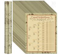 Sinload 30 Pcs Family Tree Charts to Fill in Genealogy Charts 8 Generation 255 Name Spaces Genealogy Organizer Pedigree Charts for Genealogy Ancestry Family History Reunions Lineage, 17 x 22 Inch