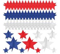 Sinload 45 Pcs 4th of July Decorations Red White Blue Star Table Decor for Independence Day Patriotic Fourth of July Party Favors Memorial Day Centerpieces Decor