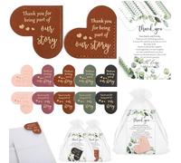 Sinload 50 Sets Wedding Favors for Guests Bulk Include PU Leather Corner Bookmarks Heart Book Marks Thank You Cards Gift Bags Wedding Souvenirs for Guest Bridal Shower Favors Reading Lover Gifts
