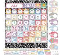 Sinload Classroom Calendar Pocket Chart Set Calendar Bulletin Board Set Seasons Festival Weather Pocket Chart for Classroom Decoration Back to School Supplies (Cool)
