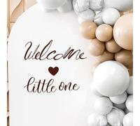 Sinload Welcome Little One Baby Shower Decal Sign for Backdrop Letters Peel and Stick Baby Shower Gender Reveal Stickers Boy or Girl for Balloon Arch Decorations Pregnancy Wall Decor