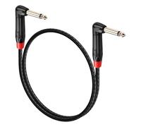 SinLoon 1/4 Inch TS Guitar Cable 90 Degree 6.35mm TS Mono Male to Male Cable with Gold Plated Connecters for Electric Guitar,Amps,Speaker,Mixer,Bass,Amplifier 0.5M/1.6Ft