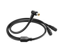SinLoon 14AWG DC7909 Y Splitter Cable 90 Degree DC 8mm 1 Male to 2 Female Converters for Solar Panels 2Ft