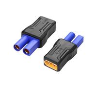 SinLoon 2 Pack EC5 to XT60 Connector Adapter Wireless for RC FPV Drone Car Lipo Battery Charger ESC (EC5 Female to XT60 Male)