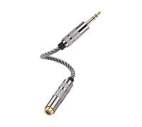 SinLoon 4.4mm Female to 3.5mm TRS Male Audio Adapter Cable, Gold-Plated OFC Braided Converter, Balanced to Unbalanced for HiFi DAP Headphone Amp (Cool Gray)