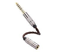 SinLoon 4.4mm to 3.5mm Audio Adapter Cable, Balanced Male to Stereo Female, HiFi Gold Plated OFC Braided Cord, 15cm Short Converter for Walkman DAP Headphone Amp (Bronze)