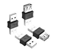 SinLoon 4-Pack USB 2.0 Adapter Set, 2x A to A Male & 2x A Male to A Female Connectors, PVC Material