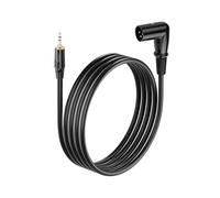 SinLoon 90 Degree Right Angle 3Pin XLR to 3.5mm Gold Plated Audio Cable | 2m/6.5FT Professional Balanced Microphone Cable for Mixer, Stage Equipment (XLR-Male)