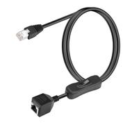 SinLoon Cat6 Ethernet Cable with On/Off Switch High Speed RJ45 Male to Female Extension Cable with 304 Switch Cat6 Internet Network Cable,1M 3.3FT (Male to Female)