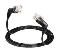 SinLoon Cat6a Ethernet Cable 360°Right Angle to Right Angle High-Speed 10Gbps LAN Cable for Router, Modem, PC, Switches, Hub, Laptop (1M)