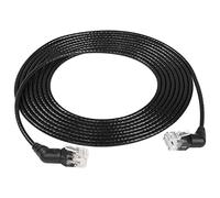 SinLoon Cat6a Ethernet Cable 360°Right Angle to Right Angle High-Speed 10Gbps LAN Cable for Router, Modem, PC, Switches, Hub, Laptop (3M)