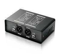 SinLoon Dual Channel XLR-BOX Ground Loop Audio Noise Isolator, 6.35mm & XLR Balanced I/O, 0/-20/-40dB 3-Step Gain Adjust, Passive Audio Hum Eliminator for Studio, Live Stage, Home HiFi, Car Audio, Con