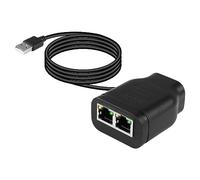SinLoon Gigabit network splitter Adapter,RJ45 1 to 2 High Speed 1000/100Mbps Ethernet Splitter with USB power port for computer, hub, switch, router, ADSL, set-top box, digital TV, etc