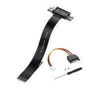 SinLoon M.2 M-Key PCI-E4.0 2280 NGFF to PCIe X4 Extender Cable M2 to PCI-E 4X Female Riser Cable for M2 2230 (M.2 180 Degree)
