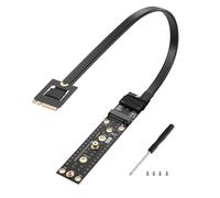 SinLoon M.2 NGFF Key A+E to M.2 M Key Extender Cable M2 Male to Female NVME SSD Riser Cable