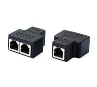 SinLoon Phone Jack Splitter RJ11 Female to 2 Female 6P6C Telephone Inline Coupler Telephone Extension Adapter for Landline Fax Machine (1 to 2)
