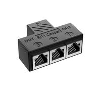 SinLoon RJ11 Coupler RJ11 Female to 3 Female 6P6C Telephone Inline Coupler Telephone Extension Adapter for Landline Fax Machine (1 to 3)