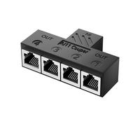 SinLoon RJ11 Coupler RJ11 Female to 4 Female 6P6C Telephone Inline Coupler Telephone Extension Adapter for Landline Fax Machine (1 to 4)