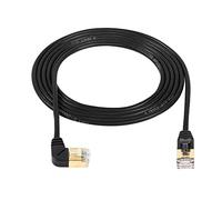 SinLoon RJ45 Cat8 Ethernet Cable,90 Degree UP Male to Male High Speed Cat8 Network Cable,40Gbps 2000Mhz SFTP Patch Cord For Router Modem Server Etc-2m/6.5FT (Left)