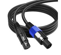 SinLoon Speakon to XLR Cable 18AWG 3Pin Female Audio Extension With Twist Lock for Amplifier Pro DJ PA Stage (1.8M/6FT Male)