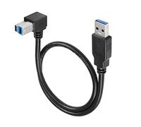 SinLoon USB 3.0 Printer Cable 90 Degree USB 3.0 Type A Male to Type B Male Plug High Speed Printer Cable for Hard Disk Drive,Printers,Scanner,USB Hub,Monitor and More (Right)