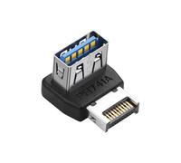 SinLoon USB 3.1 Front Panel Header 10Gbps Type E to USB 3.1 Motherboard Header Adapter Type-E Male to USB A Female Front Connector Converter (PH741A)