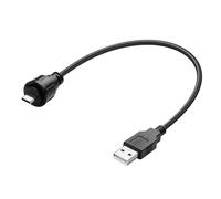 SinLoon USB2.0 to USB C Cable USB C Male to USB A 2.0 Male Bidirectional Transmission Charging Adapter with Threaded Fixed, 30cm/11.8in