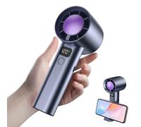 Sinmaklin Hand Held Fan, Mini Turbo Fan, High Speed(1-120) Adjustable Portable Powerful Fans Handheld, 2025 New Rechargeable USB Personal Fans with LED Display for Travel/Camping/Indoor/Outdoor