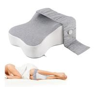 Sinmaklin Knee Pillow, Memory Foam Knee Pillow with Strap for Sleeping on Side, Leg Pillow, Pain Relief for Lower Back, Hip, Knee and Leg, Side Sleeper Cushion