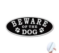 SINMAO Beware of The Dog Signs for Home Gates Yard or Fenced with Sticker Aluminium Metal Signage 7x3 Inches, Dog Sign Sticker, Beware of Dog Signs for Door Indoor or Outdoor