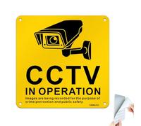 SINMAO CCTV Signs Aluminum Self Adhesive 15x15cm Pre Drilled Data Compliant GDPR CCTV In Operation Sign Outdoor