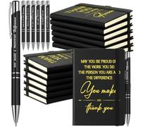 Sinmoe 12 Pcs Inspirational A6 Notebooks and 12 Ballpoint Pens Gift for Christmas Motivational Lined Small Notebooks Pocket Notepads with Inspirational Quote for Teacher(Motivational)