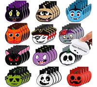 Sinmoe 48 Pieces Halloween Mini Notepads Bulk Spooky Character Pumpkin Halloween Notebooks Note Pads for Kids Treat Party Favors Goodie Bag Stuffers Filler Gift Classroom Prize, 12 Designs