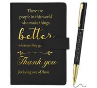 Sinmoe Employee Appreciation Thank You Gifts Christmas Leather Notebook and Pen Set N