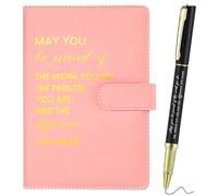 Sinmoe Inspirational Notebook Pen Set Gift, Pink, Difference | Inspirational Embossed Cover, Employee Appreciation for Colleagues Volunteers, Graduation Leaving Gifts for Men Women